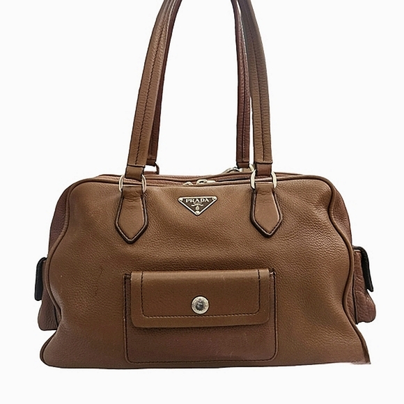 Prada Handbags - Vtg. 90s Prada | Washed Bauletto Bag | Shoulder Bag | Women's